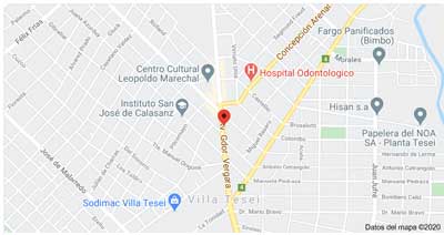 mapa sucursal Avenida Vergara 2235 Villa Tesei - Atilio Pinturas