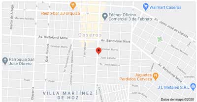 mapa sucursal Avenida San Martin 3196 Caseros - Colorshop